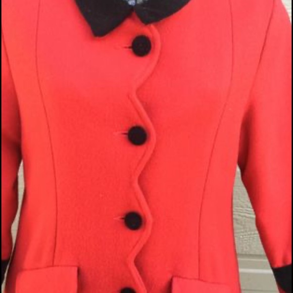 Vintage London Fog girls red cost wool bland, Christmas Holiday special occasion - Picture 9 of 11